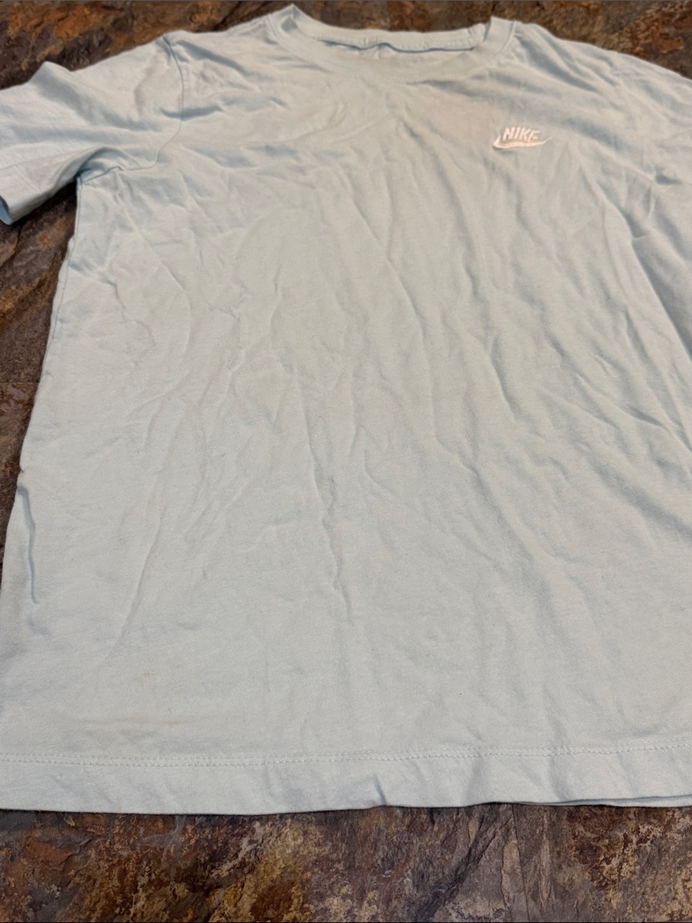 Youth boys size XL Nike Light Blue Short Sleeve Tee with White Logo - Picture 6 of 8